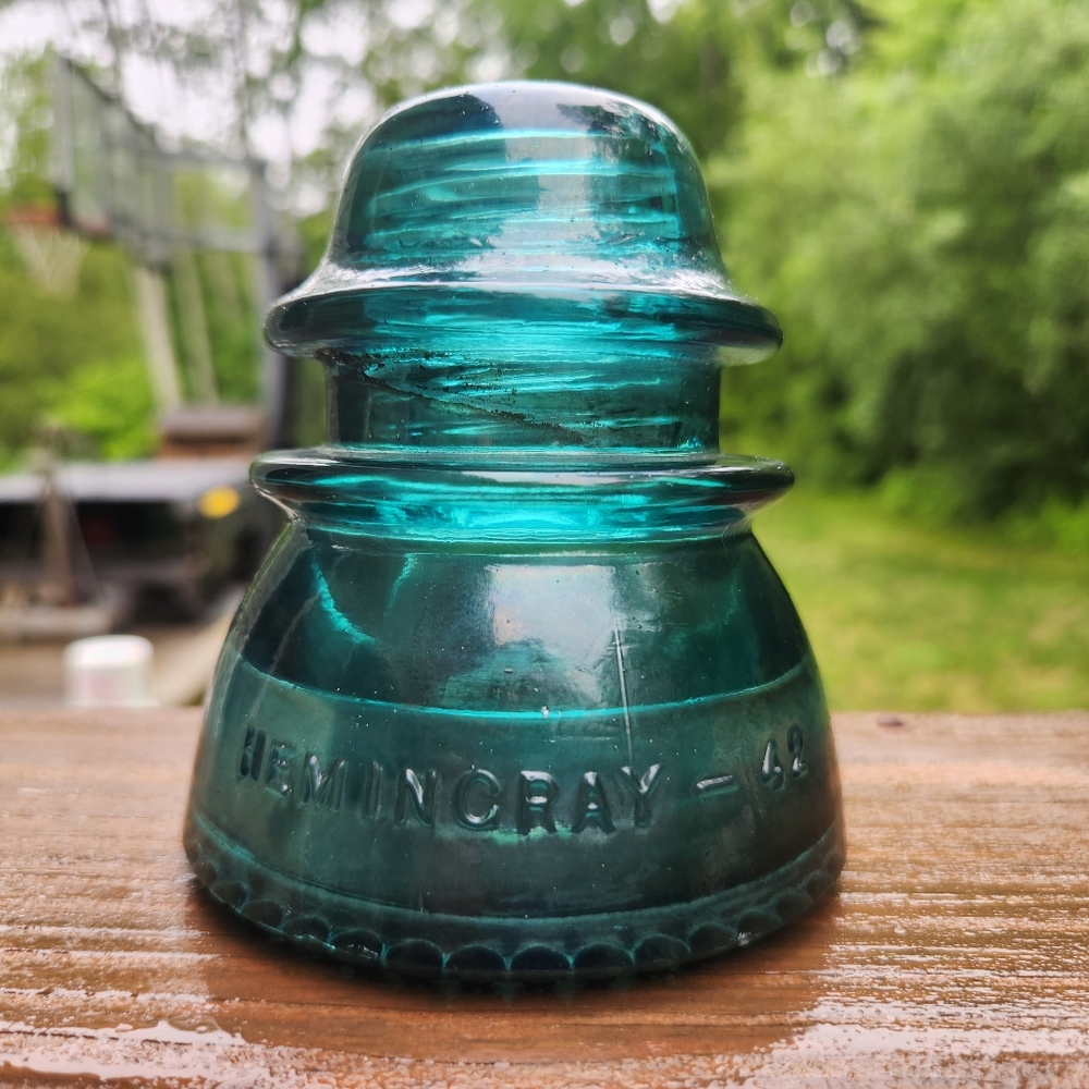 Hemingray Aqua #42 Glass Insulator